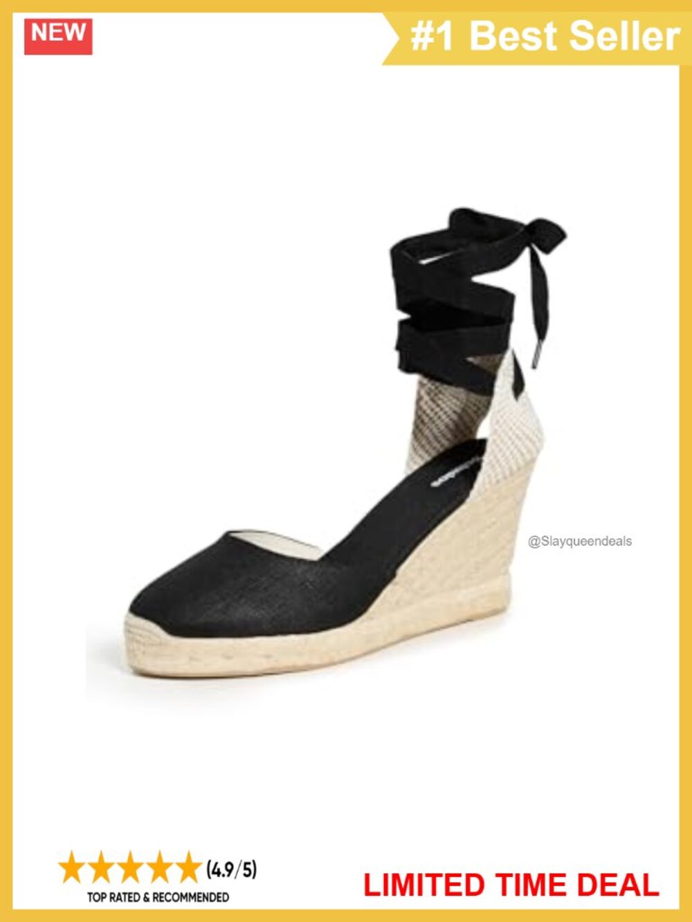 Soludos Tall Wedge Espadrilles Linen Wraparound Ankle Strap
